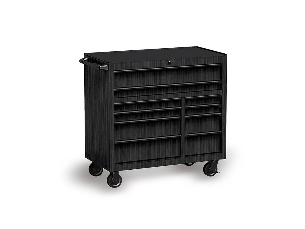 Rwraps Brushed Aluminum Black Tool Cabinet Wrap