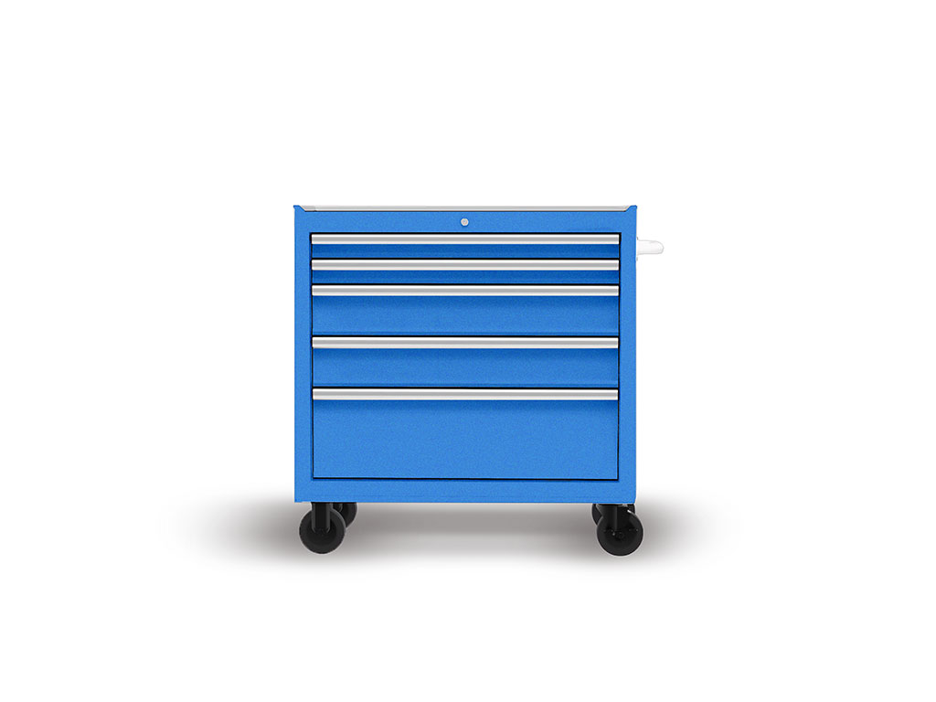 Rwraps Gloss Metallic Bright Blue DIY Tool Cabinet Wraps