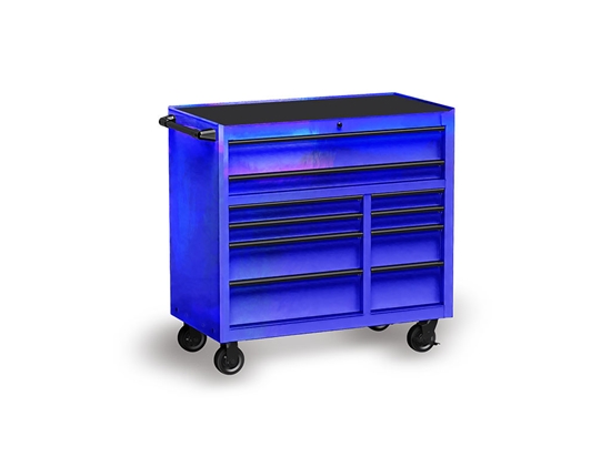 Rwraps Holographic Chrome Blue Neochrome Tool Cabinet Wrap