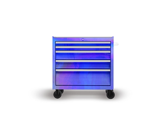 Rwraps Holographic Chrome Blue Neochrome DIY Tool Cabinet Wraps