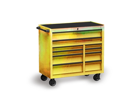 Rwraps™ Holographic Chrome Gold Neochrome Tool Cabinet Wraps