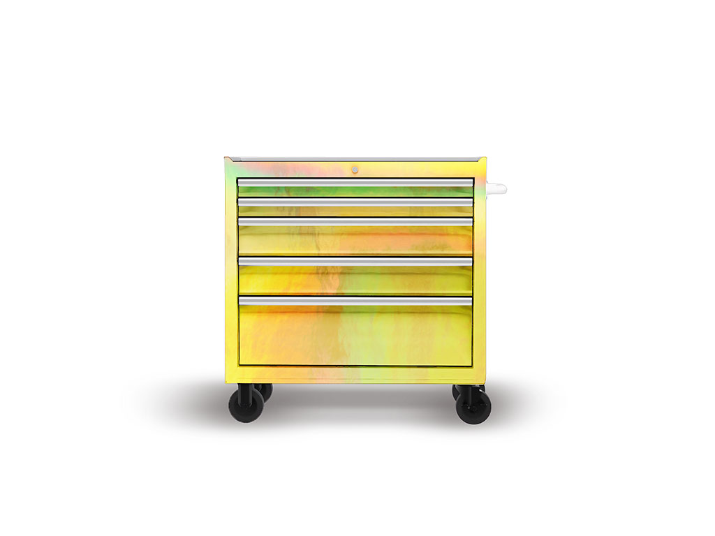 Rwraps Holographic Chrome Gold Neochrome DIY Tool Cabinet Wraps