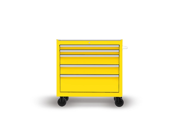 Rwraps Hyper Gloss Yellow DIY Tool Cabinet Wraps