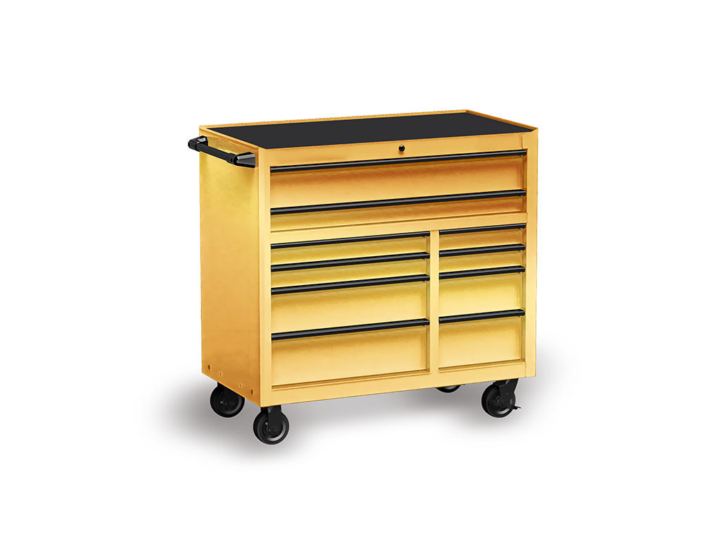 Rwraps Matte Chrome Gold Tool Cabinet Wrap