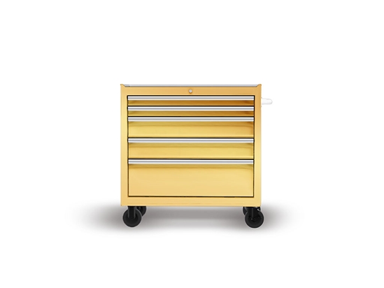 Rwraps Matte Chrome Gold DIY Tool Cabinet Wraps