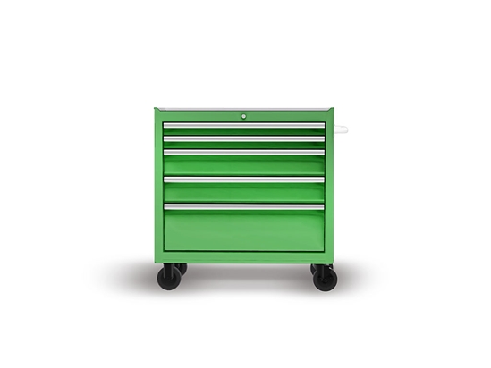 Rwraps Matte Chrome Green DIY Tool Cabinet Wraps