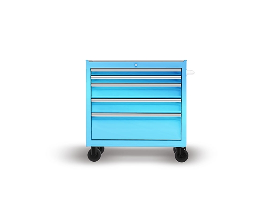 Rwraps Matte Chrome Light Blue DIY Tool Cabinet Wraps