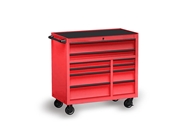 Rwraps Matte Chrome Red Tool Cabinet Wrap