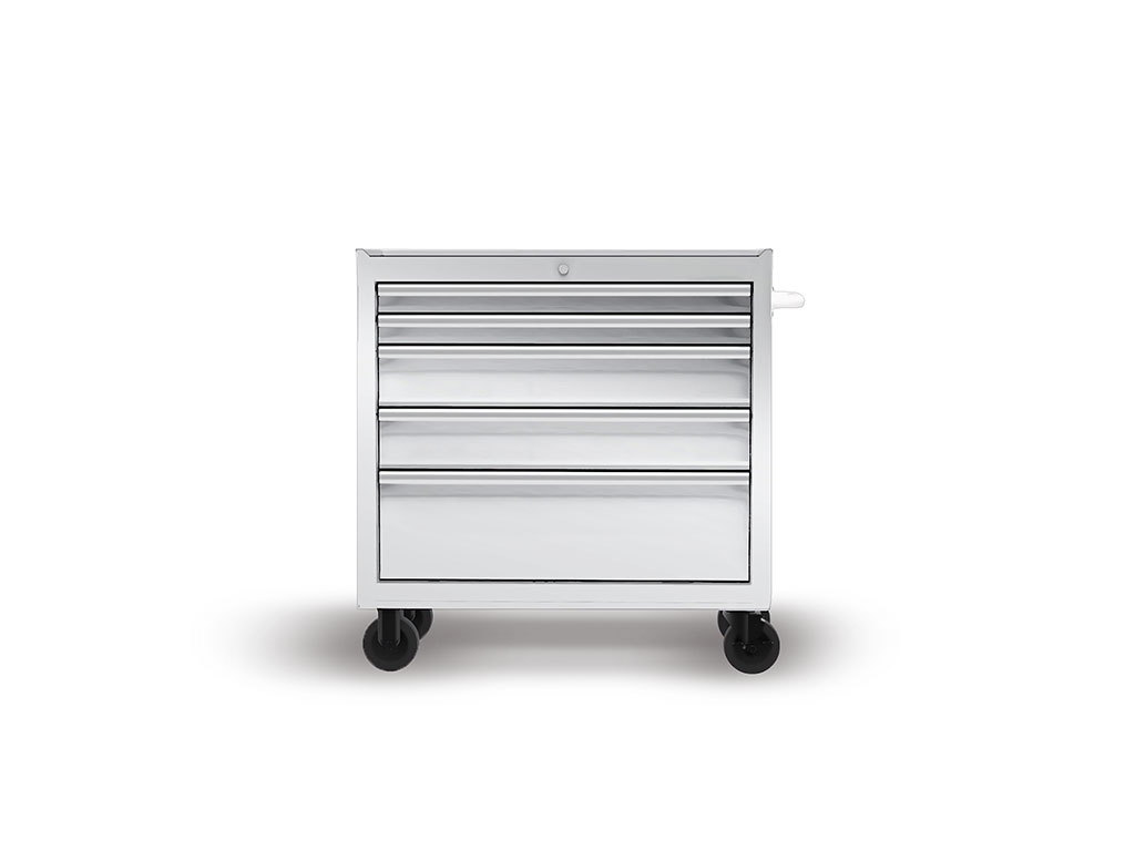 Rwraps Matte Chrome Silver DIY Tool Cabinet Wraps