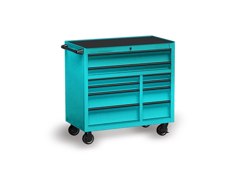 Rwraps™ Matte Chrome Teal Tool Cabinet Wraps