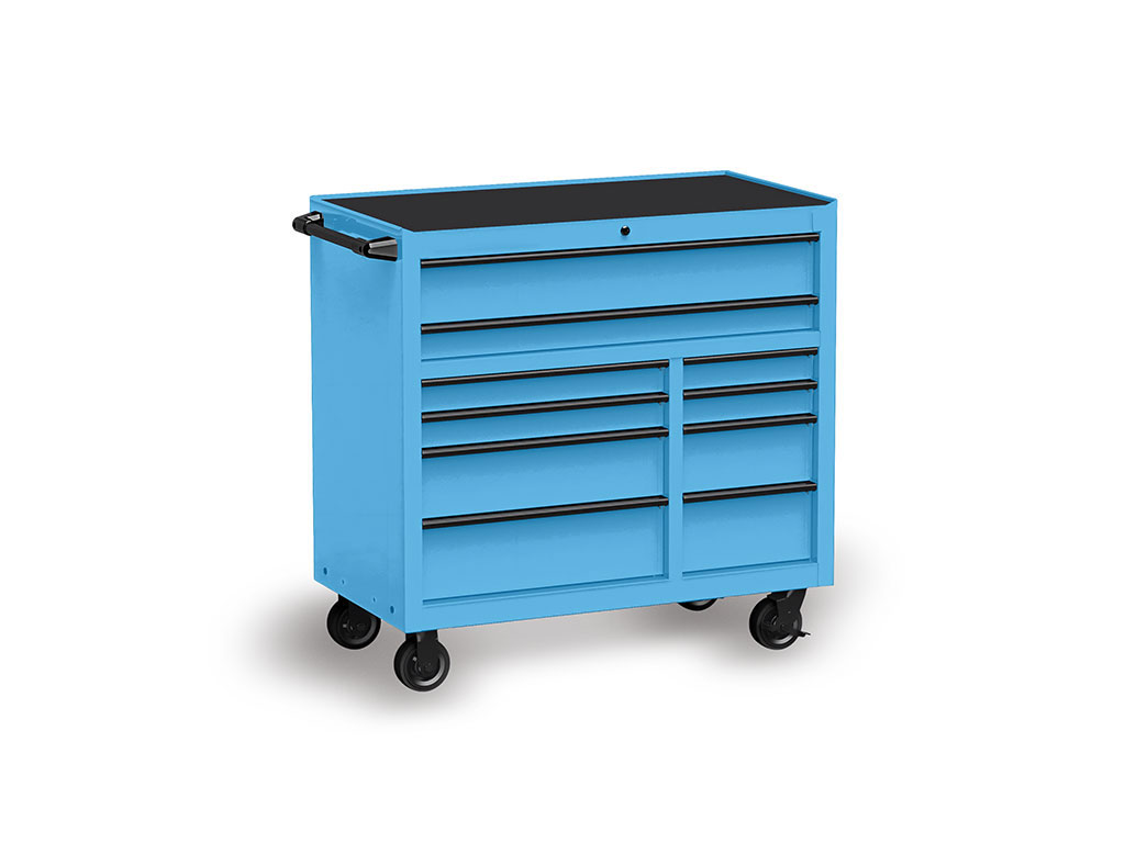 Rwraps Matte Sky Blue Tool Cabinet Wrap