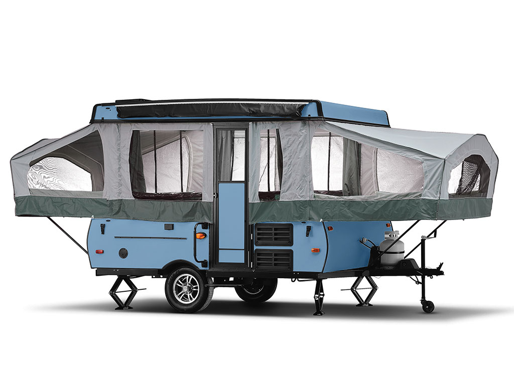 Avery Dennison SW900 Matte Metallic Frosty Blue Pop-Up Camper