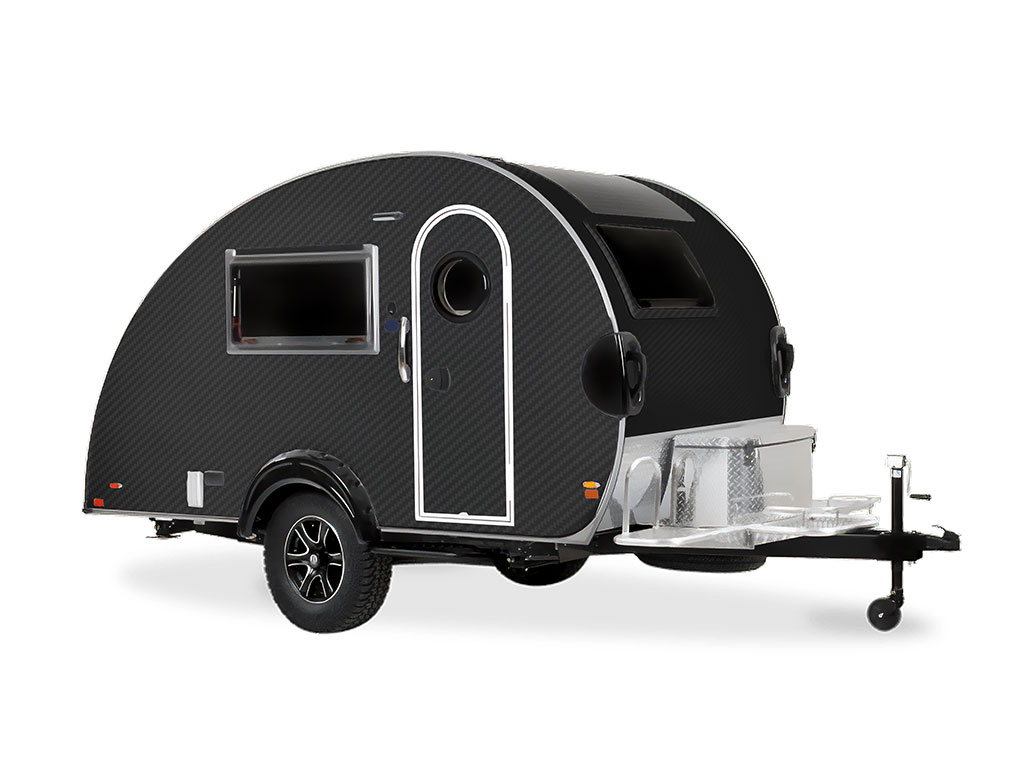 Rwraps 3D Carbon Fiber Black DIY Tear Drop Trailer Wraps