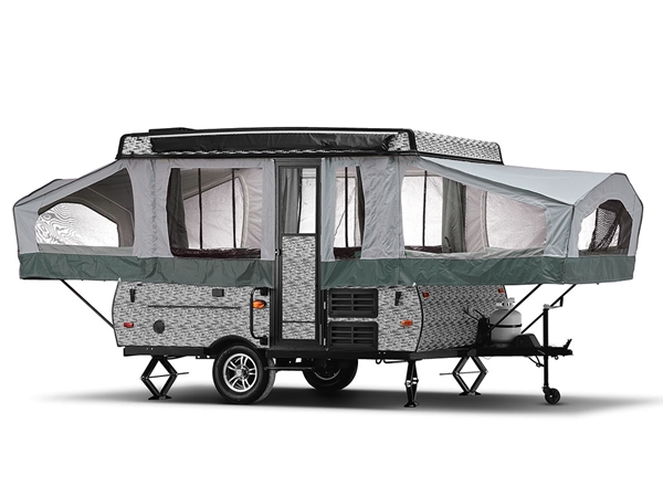 Rwraps 3D Carbon Fiber Silver (Digital) Pop-Up Camper