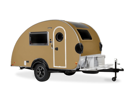 Rwraps 3D Carbon Fiber Gold Do-It-Yourself Truck Camper Wraps