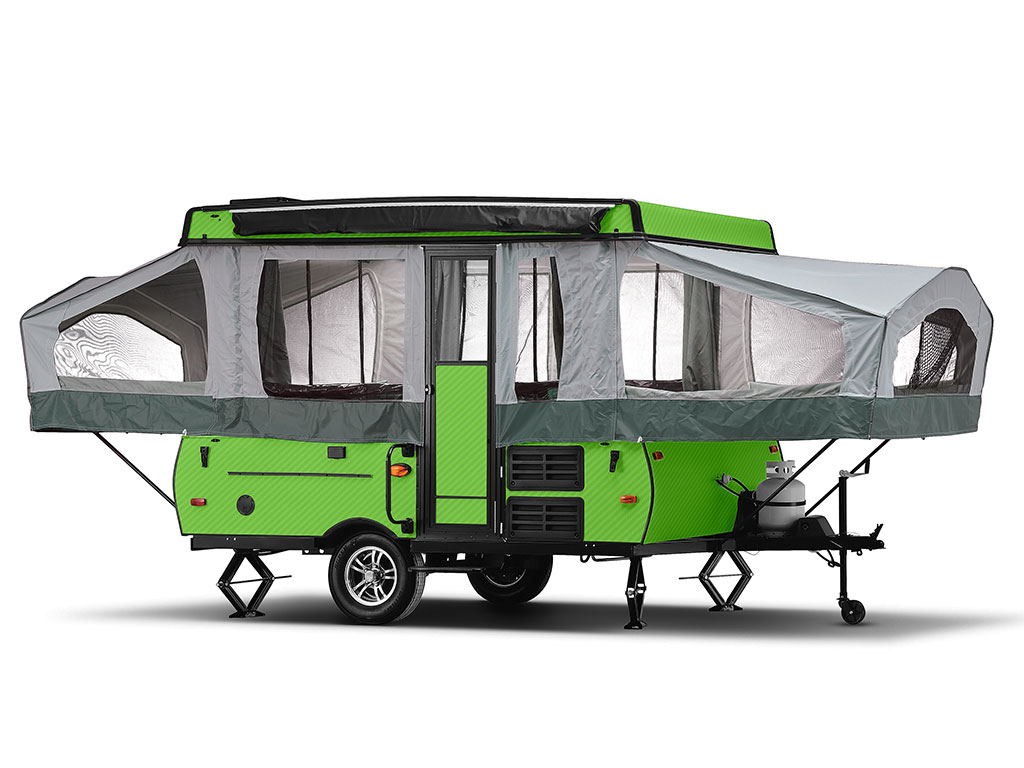 Rwraps 3D Carbon Fiber Green DIY Truck Camper Wraps