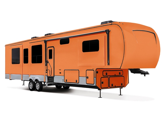 Rwraps 3D Carbon Fiber Orange Do-It-Yourself 5th Wheel Travel Trailer Wraps