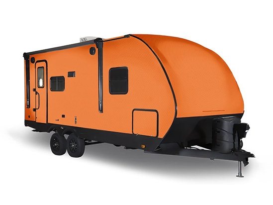 Rwraps 3D Carbon Fiber Orange Travel Trailer Wraps