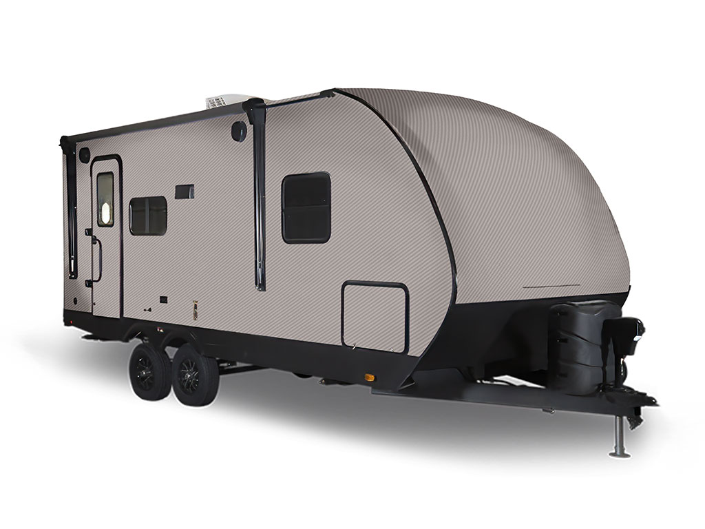 Rwraps 3D Carbon Fiber Silver Travel Trailer Wraps