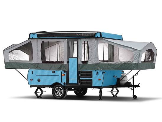 Rwraps 3D Carbon Fiber Blue (Sky) Pop-Up Camper