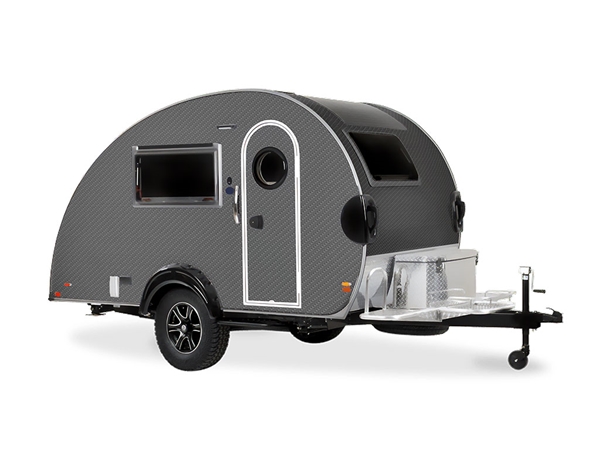 Rwraps 4D Carbon Fiber Gray DIY Tear Drop Trailer Wraps