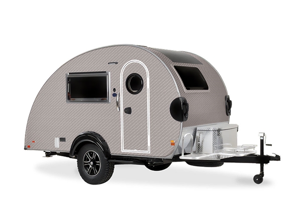 Rwraps 4D Carbon Fiber Silver Do-It-Yourself Truck Camper Wraps