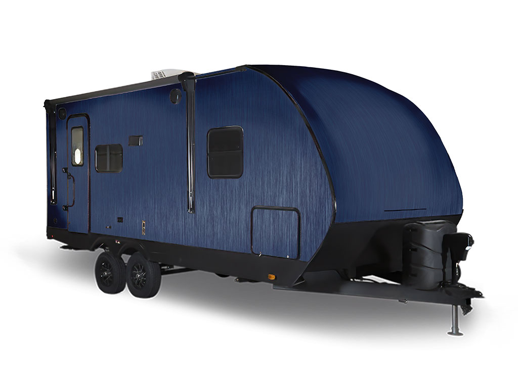 Rwraps Brushed Aluminum Blue 5th Wheel Travel Trailer Wraps