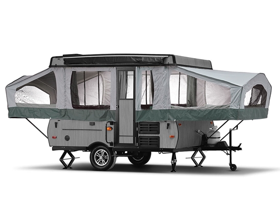 Rwraps Brushed Aluminum Gray Pop-Up Camper