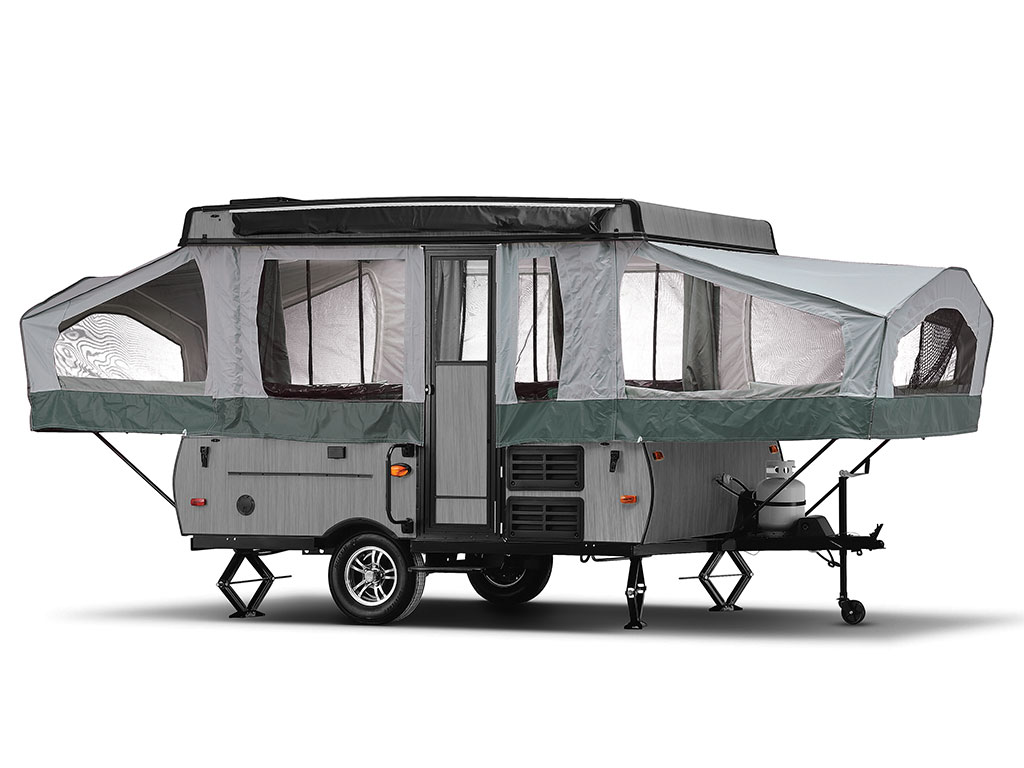 Rwraps Brushed Aluminum Gray Pop-Up Camper