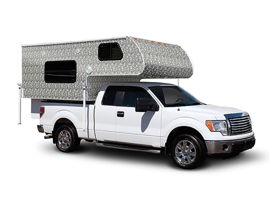 Rwraps Camouflage 3D Fractal Silver Truck Camper Wraps