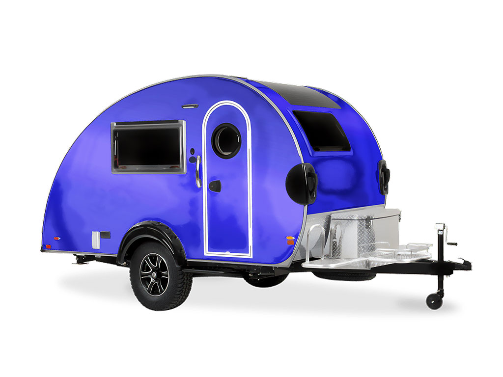 Rwraps Chrome Blue DIY Tear Drop Trailer Wraps