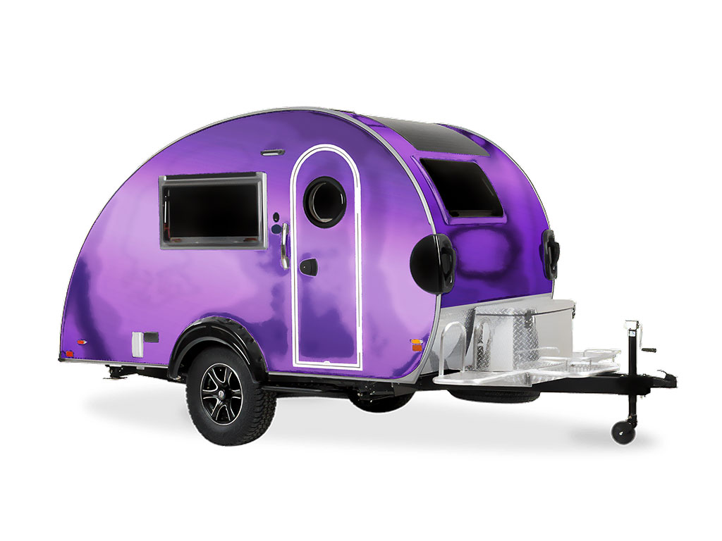 Rwraps Chrome Purple DIY Tear Drop Trailer Wraps