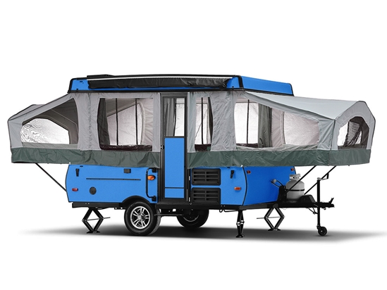 Rwraps Gloss Metallic Bright Blue Pop-Up Camper