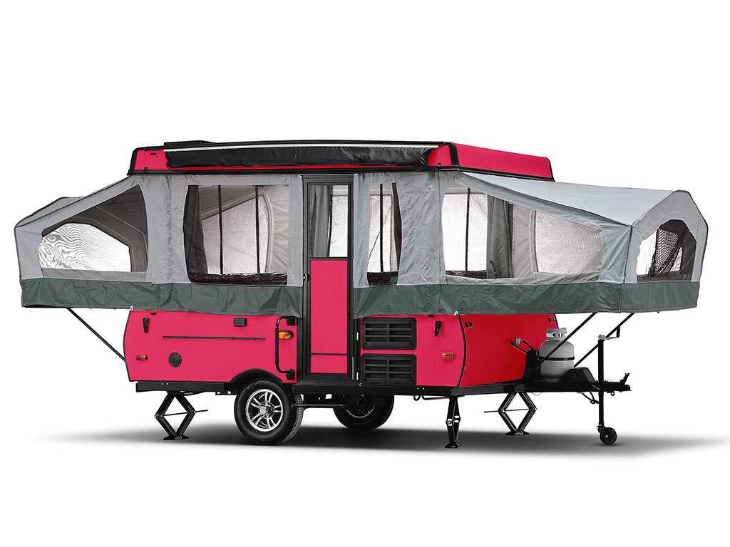 Rwraps Gloss Metallic Rose Red Pop-Up Camper