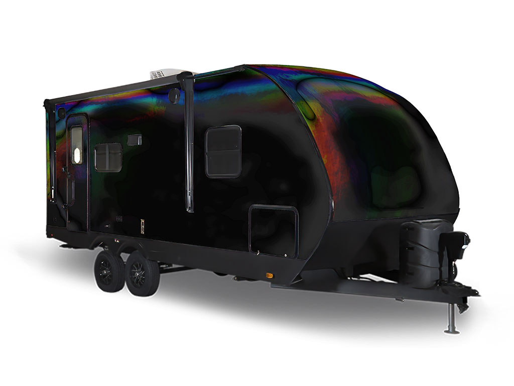 Rwraps Holographic Chrome Black Neochrome Travel Trailer Wraps