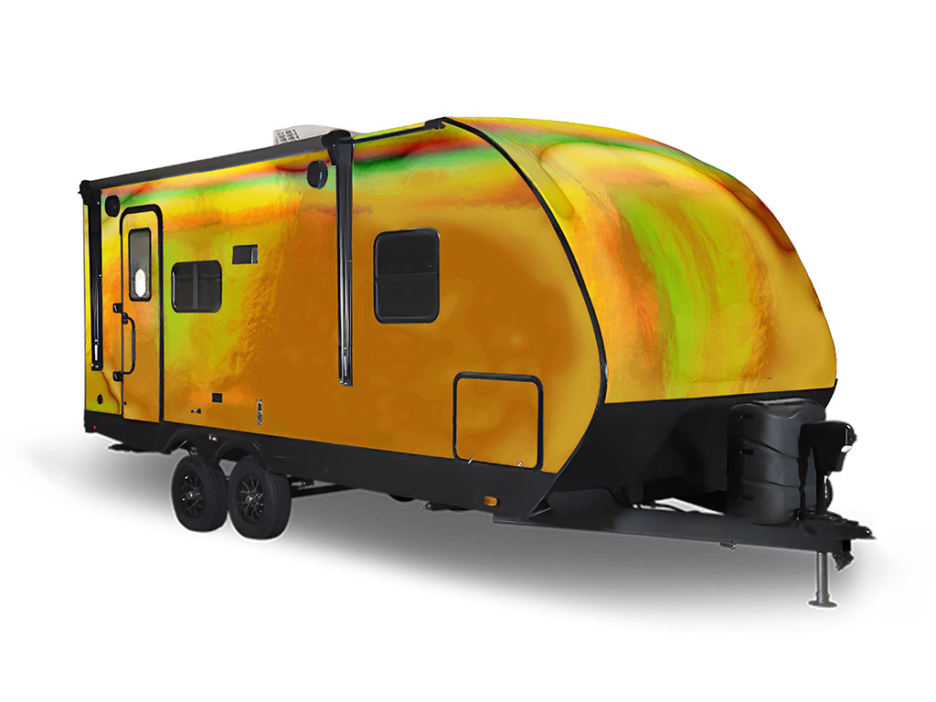 Rwraps Holographic Chrome Gold Neochrome Travel Trailer Wraps