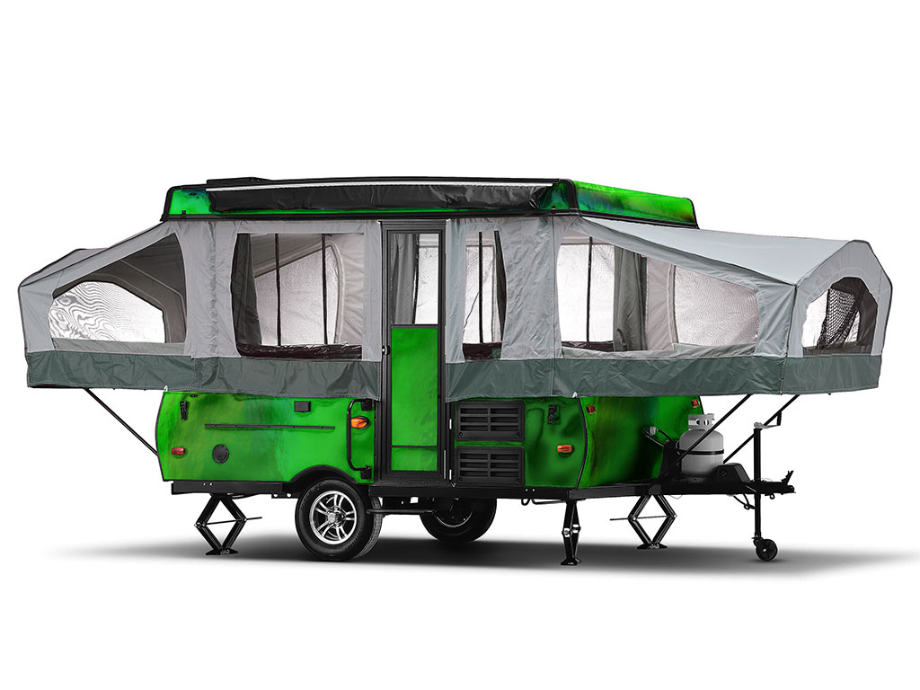 Rwraps Holographic Chrome Green Neochrome DIY Truck Camper Wraps