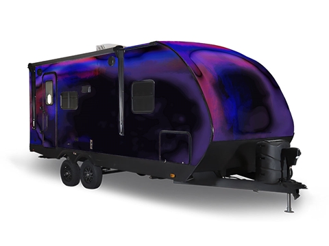 Rwraps™ Holographic Chrome Purple Neochrome Travel Trailer Wraps