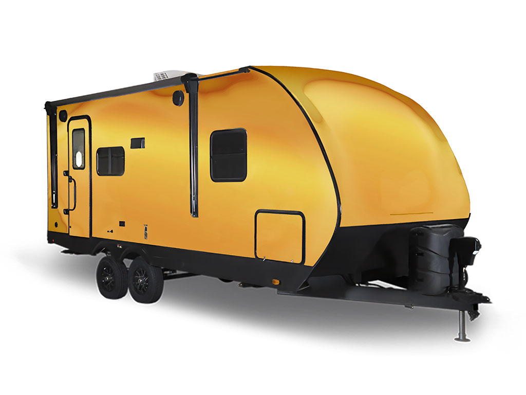 Rwraps Matte Chrome Gold Travel Trailer Wraps