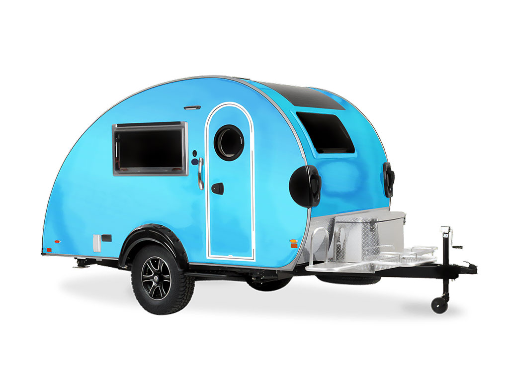 Rwraps Matte Chrome Light Blue Do-It-Yourself Truck Camper Wraps