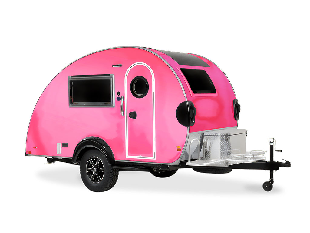 Rwraps Matte Chrome Pink Rose DIY Tear Drop Trailer Wraps