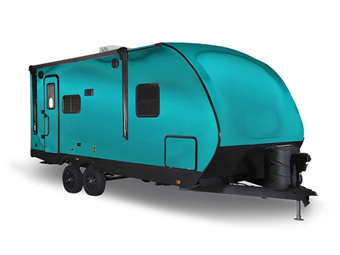 Rwraps™ Matte Chrome Teal Travel Trailer Wraps