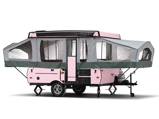 Rwraps Satin Metallic Sakura Pink Pop-Up Camper