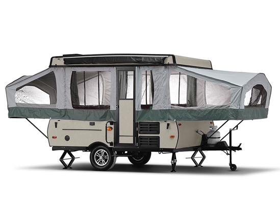 Rwraps Satin Metallic Silver Pop-Up Camper