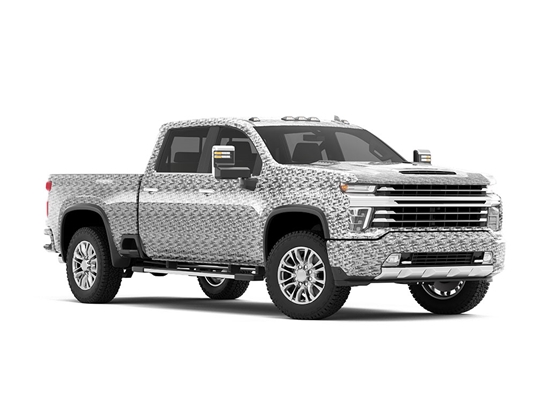 Rwraps 3D Carbon Fiber Silver (Digital) Truck Wraps