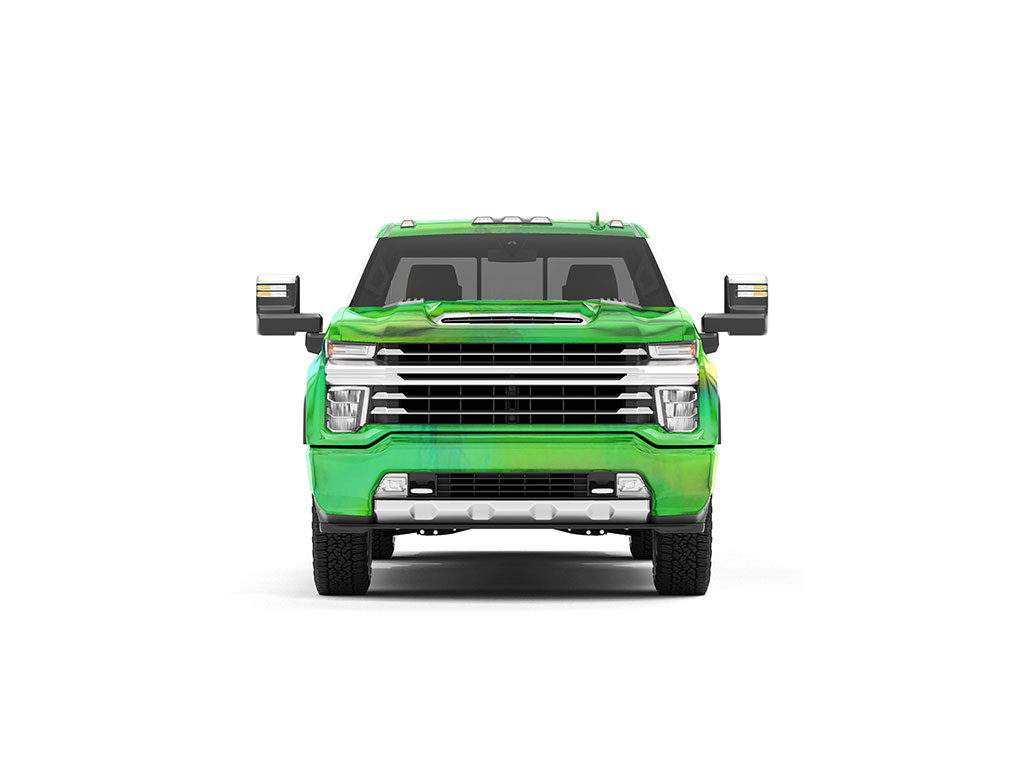 Rwraps Holographic Chrome Green Neochrome DIY Truck Wraps