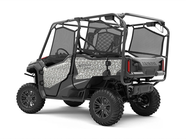 Rwraps Camouflage 3D Fractal Silver UTV Vinyl Wraps