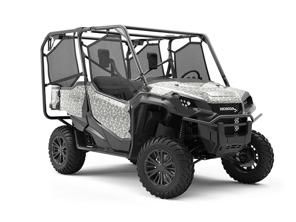 Rwraps™ Camouflage 3D Fractal Silver Vinyl UTV Wrap