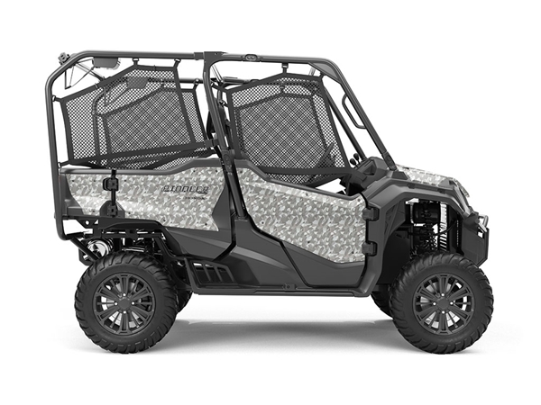 Rwraps Camouflage 3D Fractal Silver Do-It-Yourself UTV Wraps