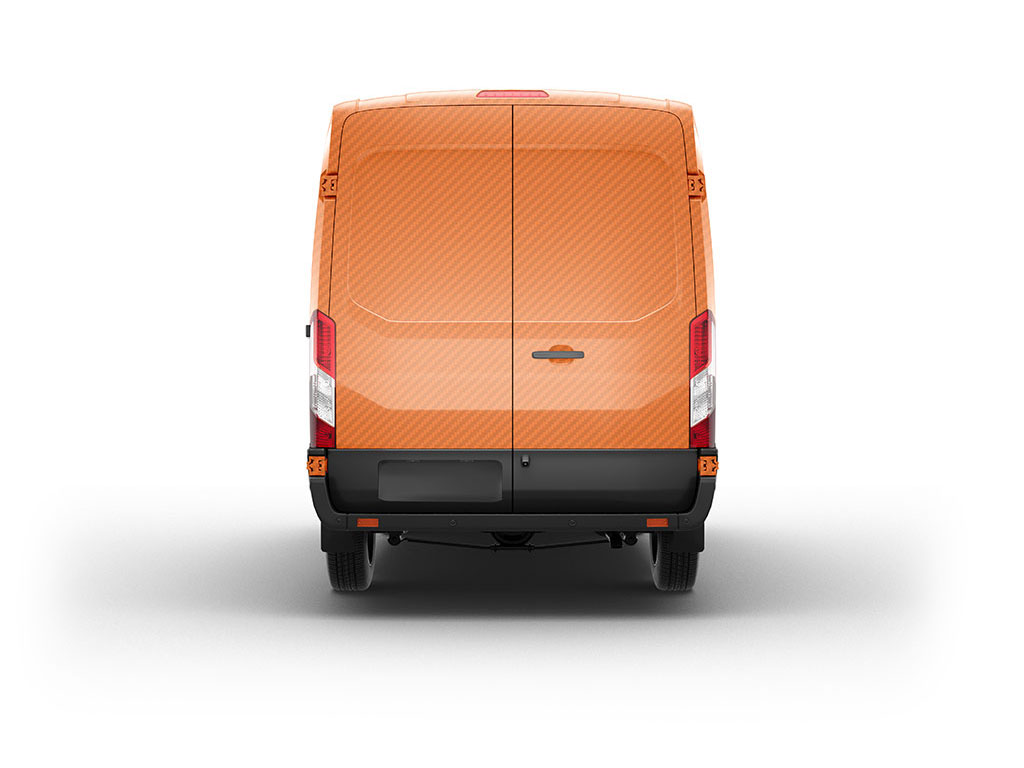 Rwraps 3D Carbon Fiber Orange Van Vinyl Wraps